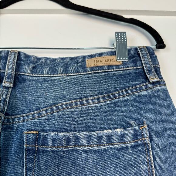 BLANK NYC The Madison Crop Distressed Jeans 100% Cotton Size 28 - Picture 5 of 12